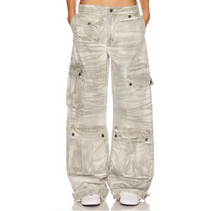 GRLFRND Lara Cargo Jean Desert Days SIZE 28 Camo Slouchy Low Rise Baggy $295 NEW